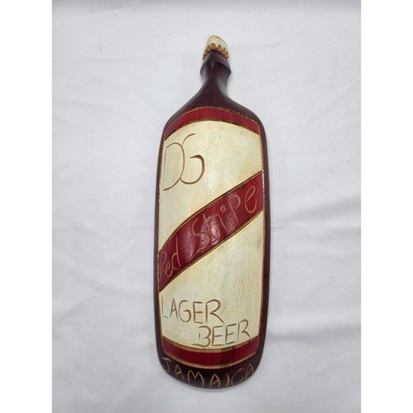 Red Stripe Beer Wooden Bar Sign - Picture 1 of 4